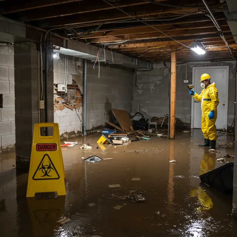 Flooded Basement Electrical Hazard in Minorca, LA Property